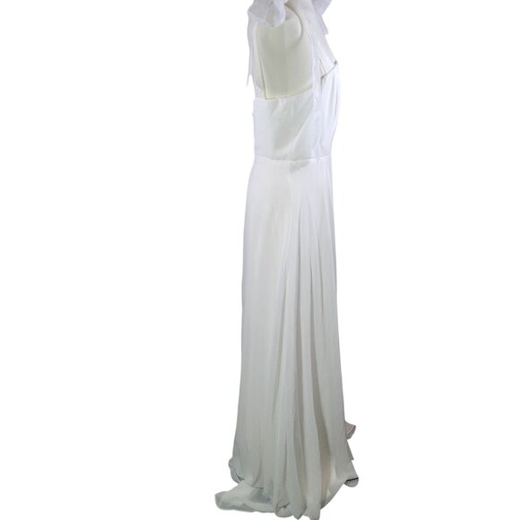 Lulus White Radiant Romance White Tie-Strap Maxi Dress Size M - Picture 3 of 5